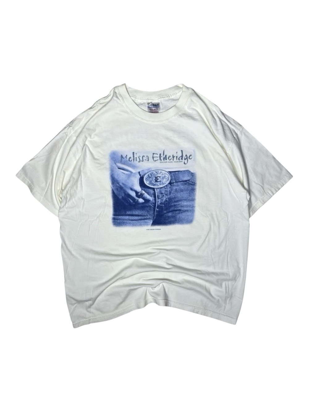 Melissa Etheridge 2001 Tour Shirt XL Live and Alone White Concert Tee Vintage